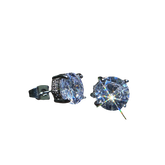 Boucle d'oreille unisexe en argent et zircone, point de lumière